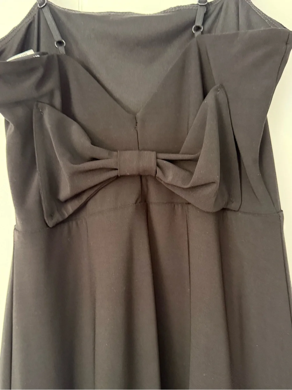 Un Deux Trois Black Spaghetti-Strap Formal Dress